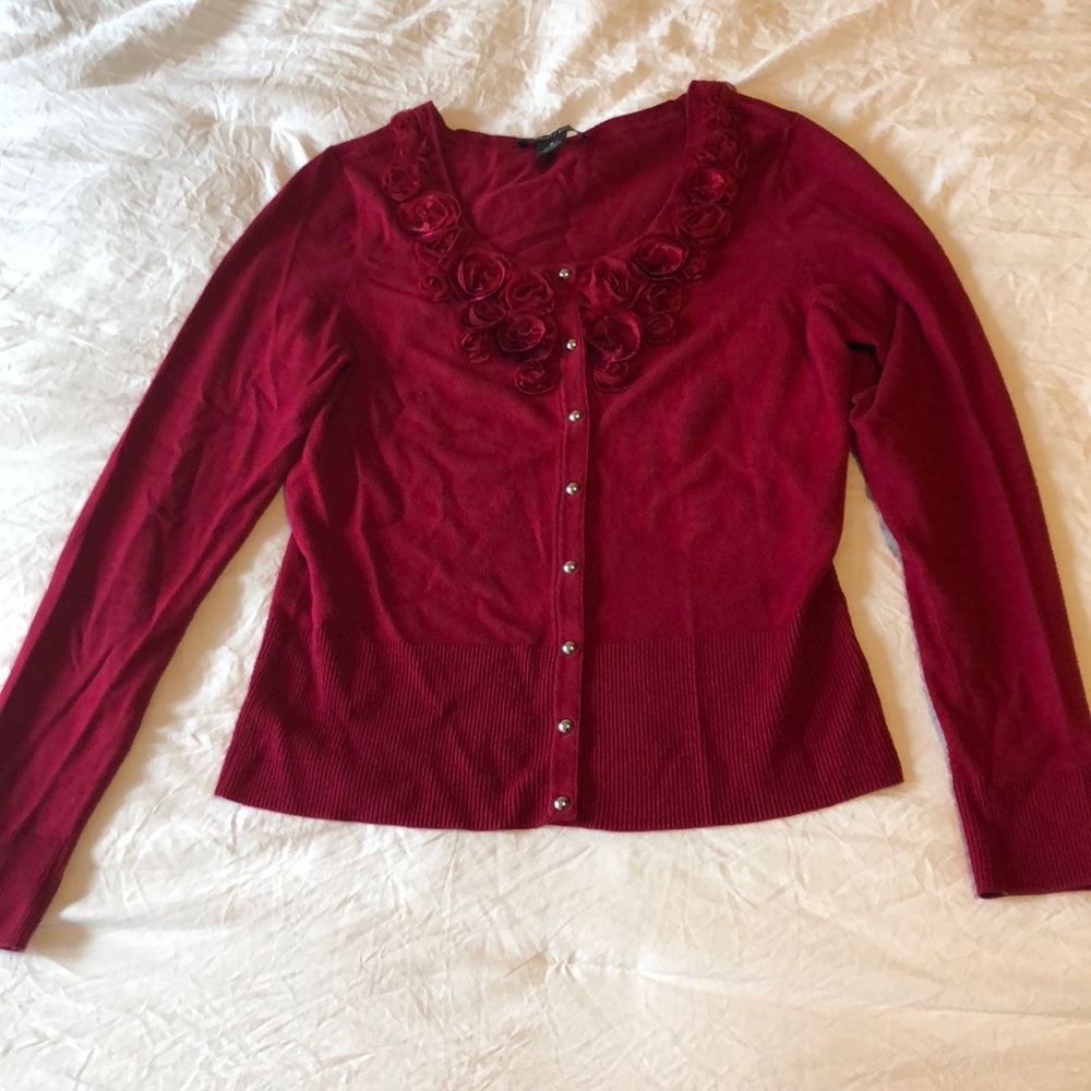 WHBM appliqué cardigan